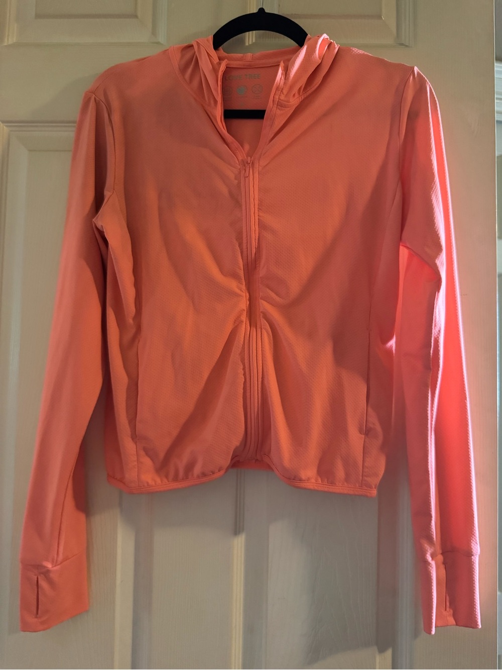 Love Tree- Neon Coral Pullover Lightweight Jacket